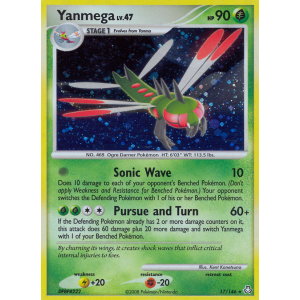 Rare Holo Yanmega 17/146 Pokemon TCG Diamond & Pearl Legends Awakened