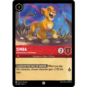 Simba - Adventurous Successor 125/204 Disney Lorcana TCG Shimmering Skies