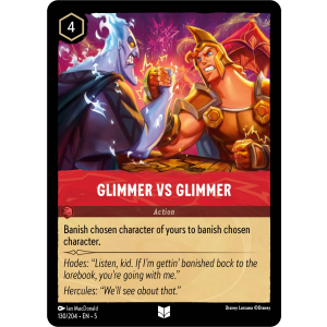 Glimmer VS Glimmer 130/204 Disney Lorcana TCG Shimmering Skies