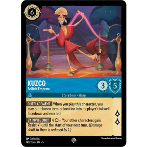 Super Rare Kuzco - Selfish Emperor 149/204 Disney Lorcana TCG Shimmering Skies