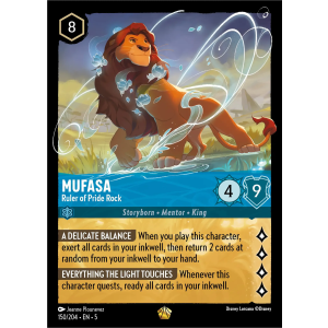 Legendary Mufasa - Ruler of Pride Rock 150/204 Disney Lorcana TCG Shimmering Skies