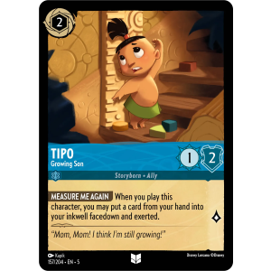 Tipo - Growing Son 157/204 Disney Lorcana TCG Shimmering Skies