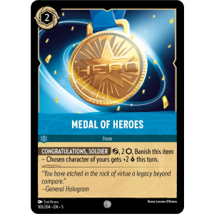 Medal of Heroes 165/204 Disney Lorcana TCG Shimmering Skies