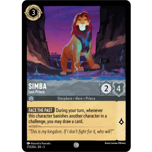 Simba - Lost Prince 173/204 Disney Lorcana TCG Shimmering Skies