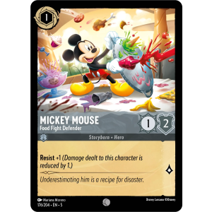 Mickey Mouse - Food Fight Defender 176/204 Disney Lorcana TCG Shimmering Skies