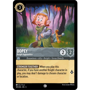 Dopey - Knight Apprentice 181/204 Disney Lorcana TCG Shimmering Skies