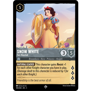 Super Rare Snow White - Fair-haired 183/204 Disney Lorcana TCG Shimmering Skies