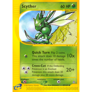 Scyther 57/147 Pokemon TCG E-Card Aquapolis