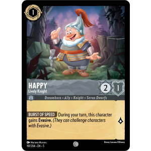 Happy - Lively Knight 191/204 Disney Lorcana TCG Shimmering Skies