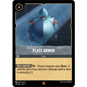 Plate Armor 201/204 Disney Lorcana TCG Shimmering Skies