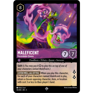 Super Rare Maleficent - Formidable Queen 35/204 Disney Lorcana TCG Shimmering Skies