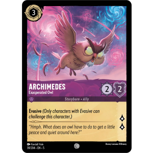 Archimedes - Exasperated Owl 39/204 Disney Lorcana TCG Shimmering Skies