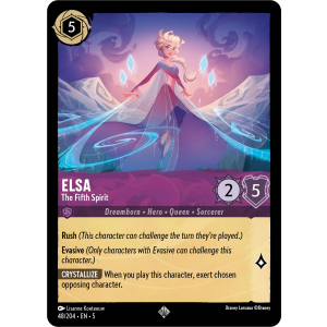 Super Rare Elsa - The Fifth Spirit 48/204 Disney Lorcana TCG Shimmering Skies