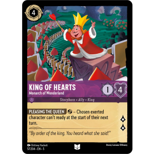 King of Hearts - Monarch of Wonderland 57/204 Disney Lorcana TCG Shimmering Skies