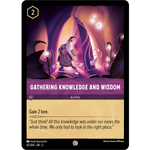 Gathering Knowledge And Wisdom 62/204 Disney Lorcana TCG Shimmering Skies