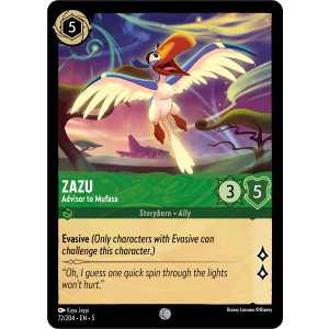 Zazu - Advisor to Mufasa 72/204 Disney Lorcana TCG Shimmering Skies