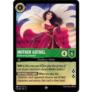 Super Rare Mother Gothel - Unwavering Schemer 92/204 Disney Lorcana TCG Shimmering Skies