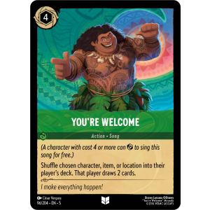 You're Welcome 96/204 Disney Lorcana TCG Shimmering Skies