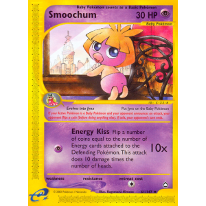 Smoochum 61/147 Pokemon TCG E-Card Aquapolis