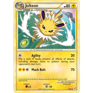 Jolteon 45/95 Pokemon TCG HeartGold & SoulSilver Call of Legends