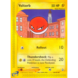 Voltorb 64/147 Pokemon TCG E-Card Aquapolis