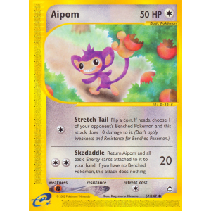 Aipom 67/147 Pokemon TCG E-Card Aquapolis