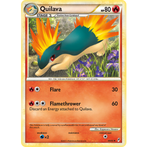 Quilava 49/95 Pokemon TCG HeartGold & SoulSilver Call of Legends