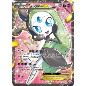 Rare Ultra Meloetta-EX RC25/113 Pokemon TCG Black & White Legendary Treasures