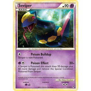 Seviper 51/95 Pokemon TCG HeartGold & SoulSilver Call of Legends