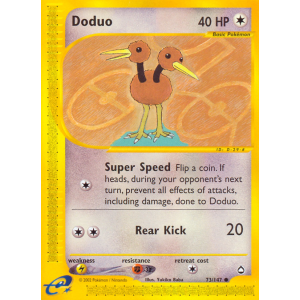 Doduo 73/147 Pokemon TCG E-Card Aquapolis