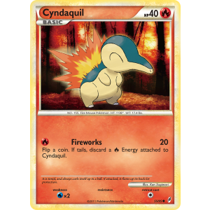 Cyndaquil 55/95 Pokemon TCG HeartGold & SoulSilver Call of Legends