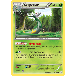 Rare Holo Serperior 8/113 Pokemon TCG Black & White Legendary Treasures