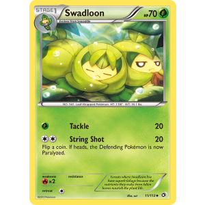 Swadloon 11/113 Pokemon TCG Black & White Legendary Treasures