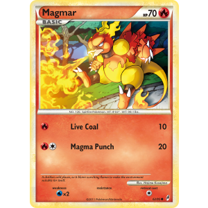 Magmar 62/95 Pokemon TCG HeartGold & SoulSilver Call of Legends