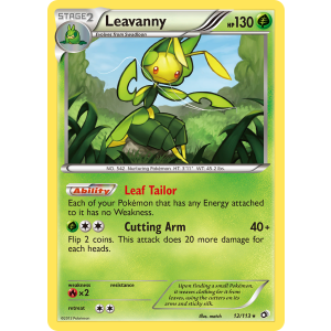 Rare Holo Leavanny 12/113 Pokemon TCG Black & White Legendary Treasures