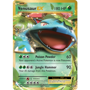 Rare Holo EX Venusaur-EX 1/108 Pokemon TCG XY Evolutions