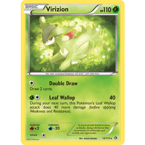 Rare Holo Virizion 15/113 Pokemon TCG Black & White Legendary Treasures