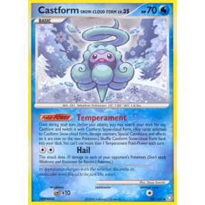 Castform Snow-Cloud Form 50/146 Pokemon TCG Diamond & Pearl Legends Awakened