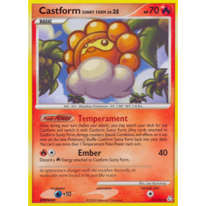 Castform Sunny Form 51/146 Pokemon TCG Diamond & Pearl Legends Awakened