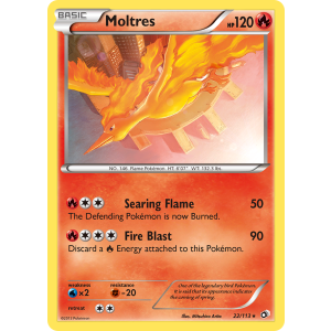 Rare Holo Moltres 22/113 Pokemon TCG Black & White Legendary Treasures