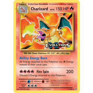 Rare Holo Charizard 11/108 Pokemon TCG XY Evolutions