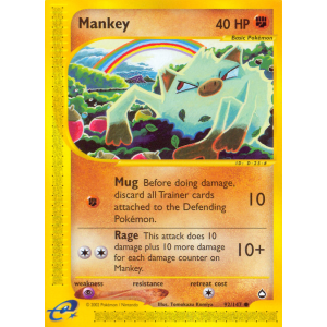 Mankey 92/147 Pokemon TCG E-Card Aquapolis