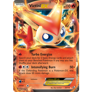 Rare Holo EX Victini-EX 24/113 Pokemon TCG Black & White Legendary Treasures