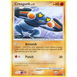 Croagunk 61/99 Pokemon TCG Platinum Arceus