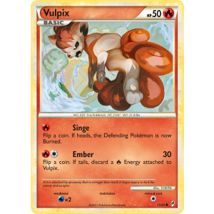 Vulpix 75/95 Pokemon TCG HeartGold & SoulSilver Call of Legends