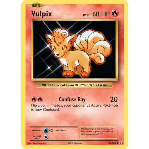 Vulpix 14/108 Pokemon TCG XY Evolutions