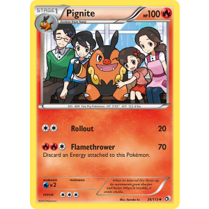 Pignite 26/113 Pokemon TCG Black & White Legendary Treasures