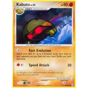 Kabuto 67/99 Pokemon TCG Platinum Arceus