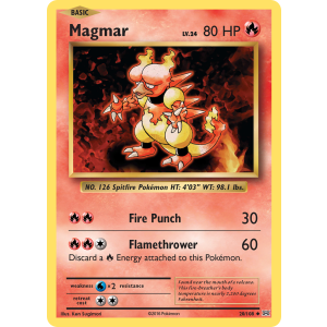 Magmar 20/108 Pokemon TCG XY Evolutions