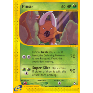 Pinsir 101/147 Pokemon TCG E-Card Aquapolis